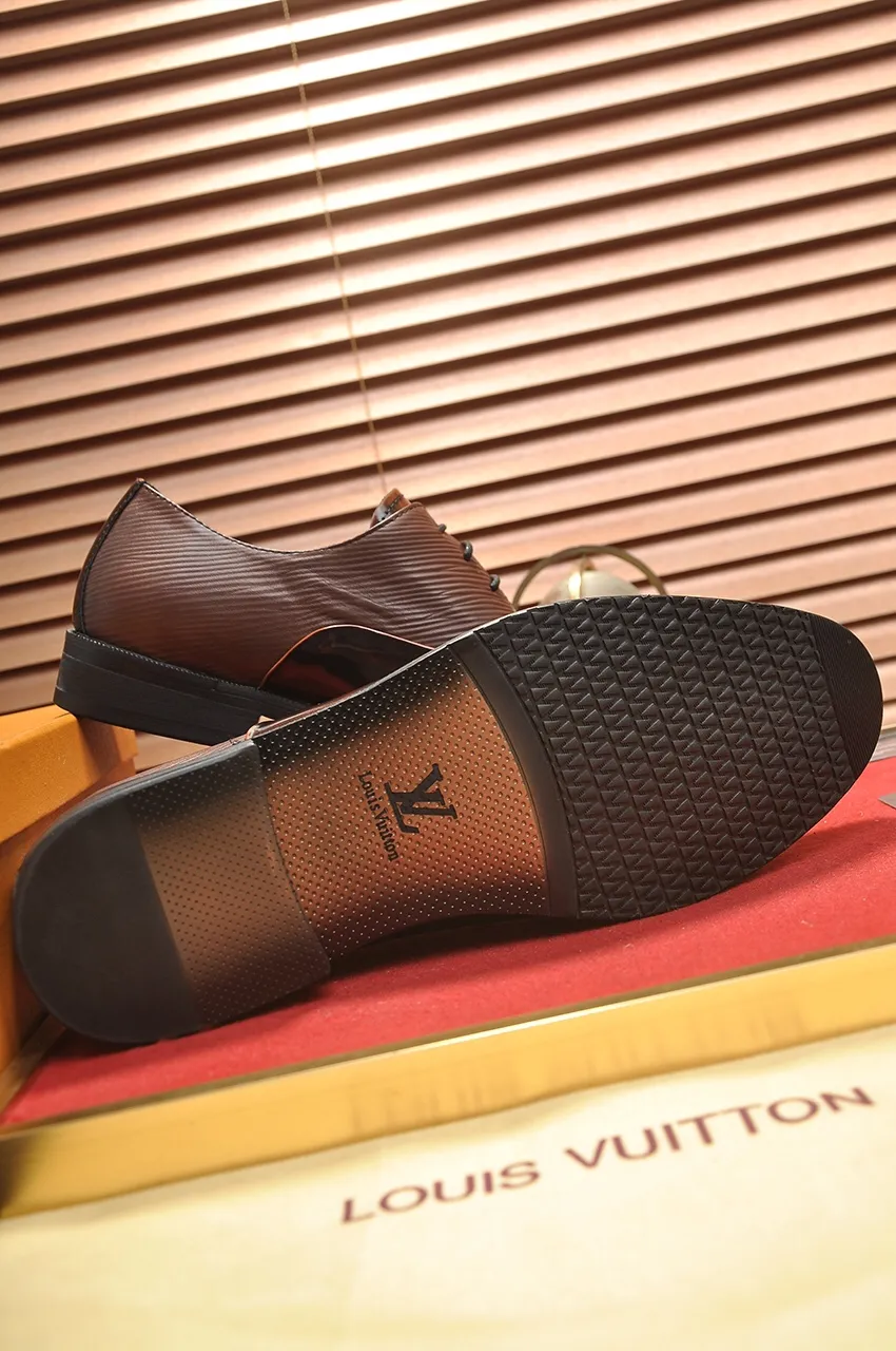 Men's shoes💰460💶【LOUIS VUITTON】(sheepskin lining) new cowhide LV formal shoes🎩🎩❗️🆘made one to one at the counter🎩original quality, imported cowhide upper➕full sheepskin lining➕original rubber outsole, {high quality visible}👣Size: 38-45 (45 custom-made)